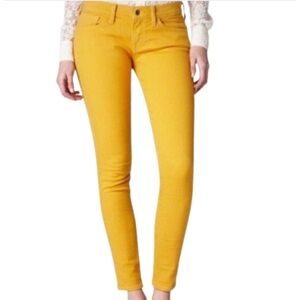 Lucky Brand Charlie Skinny Ankle Mustard Yellow Jeans Women’s Size 12/31